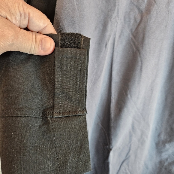 TacVasen Mens Tactical T-Shirt Black & Gray Cotton Body Nylon Sleeves Outdoor - Picture 7 of 14